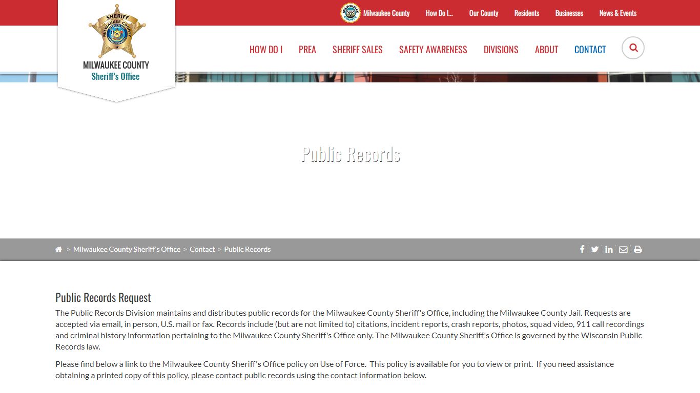 County of Milwaukee | Public Records